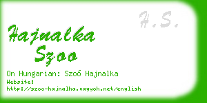hajnalka szoo business card